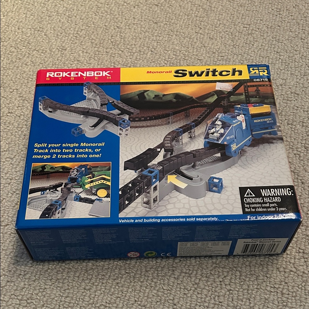 Monorail Switch Building Set - Blue and Black